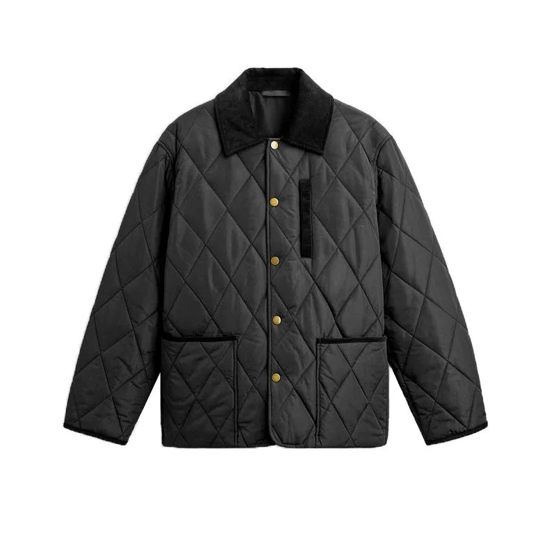 Patchwork Collared Work Jacket