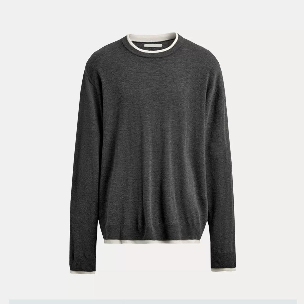 Contrast Layered Knit Sweater
