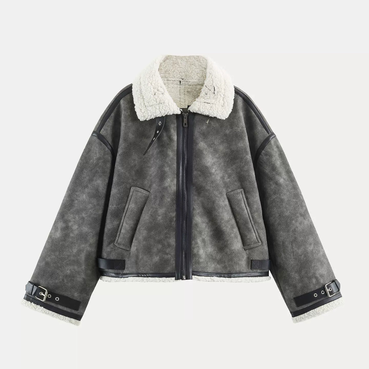 Strap-Detail Reversible Jacket
