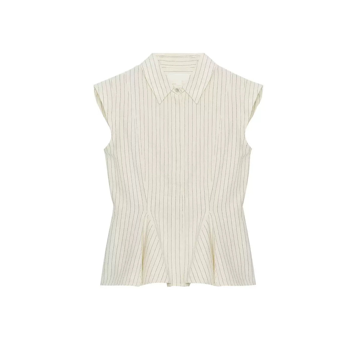 Striped Shirt with Skirted Hem