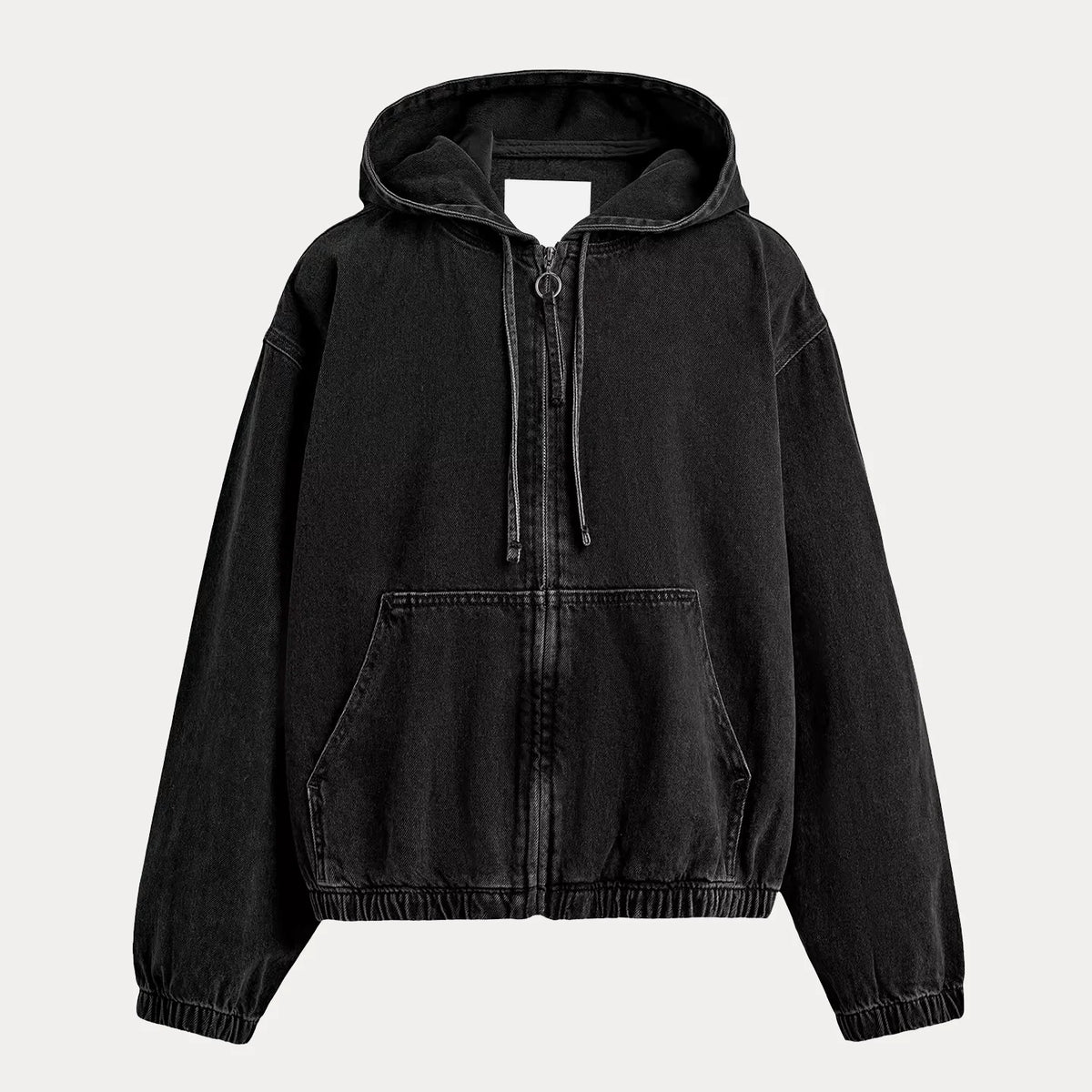 Washed Hooded Zip Jacket