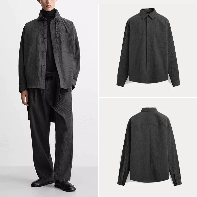 Studded Collar Overshirt