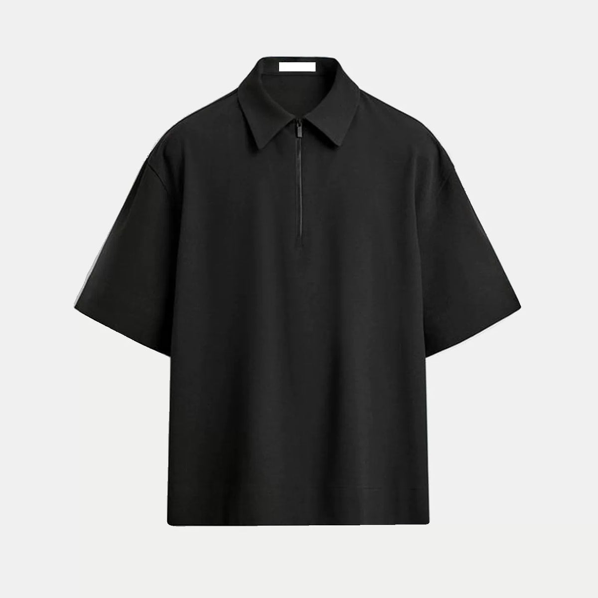 Zip Short-Sleeve Polo Shirt