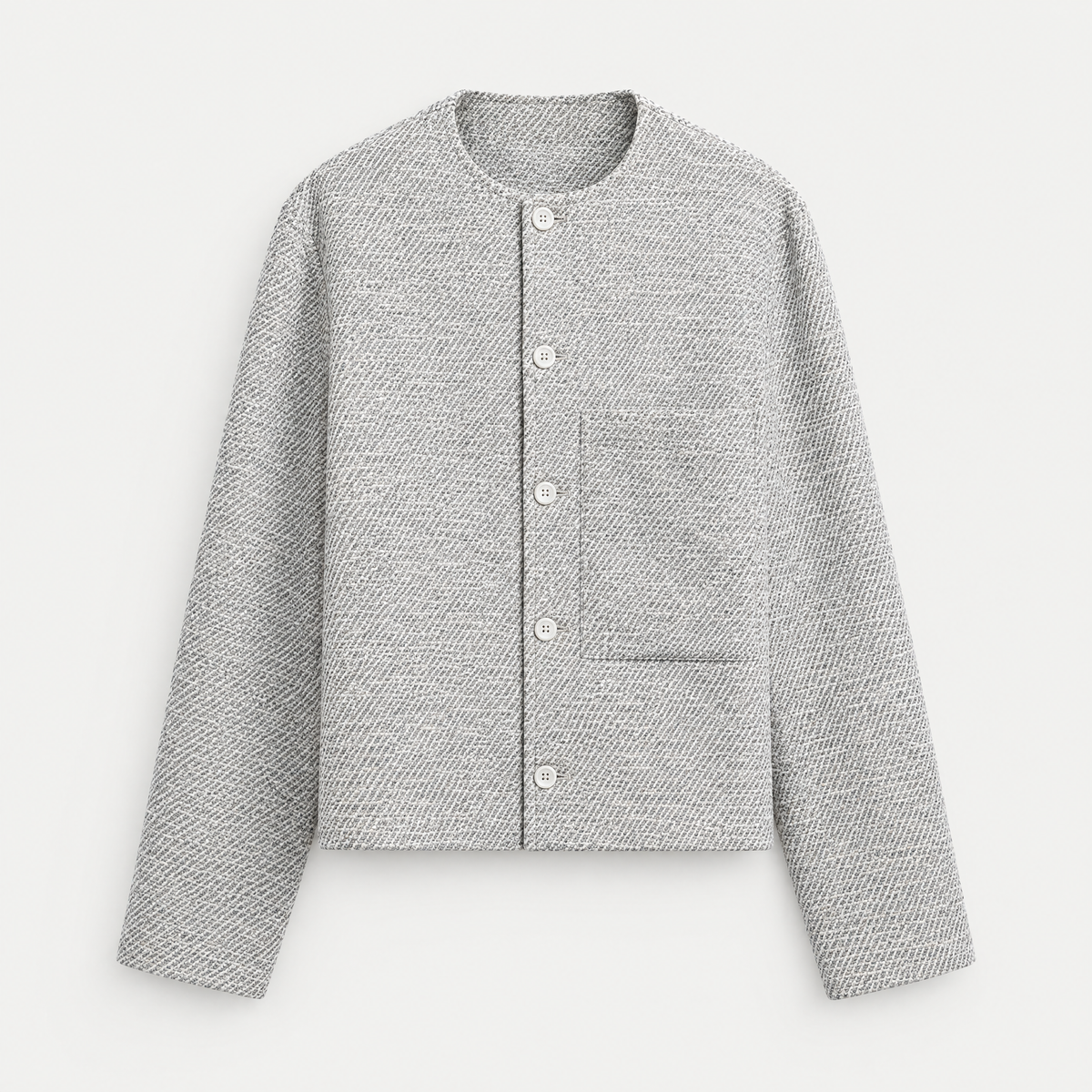 Crew Neck Shirt Jacket