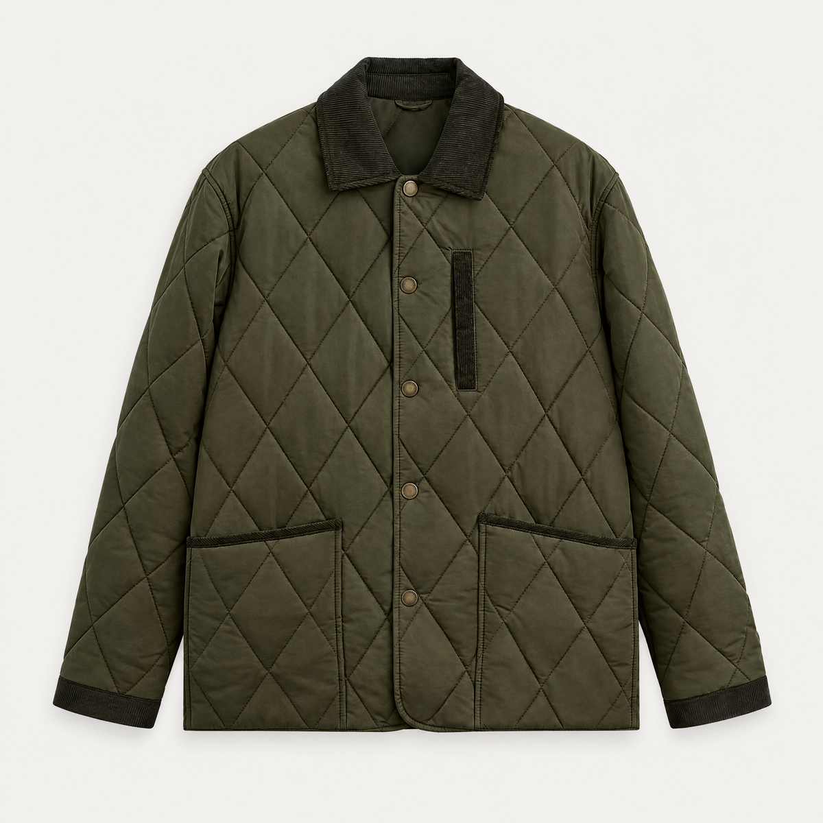 Diamond-Quilted Padded Jacket