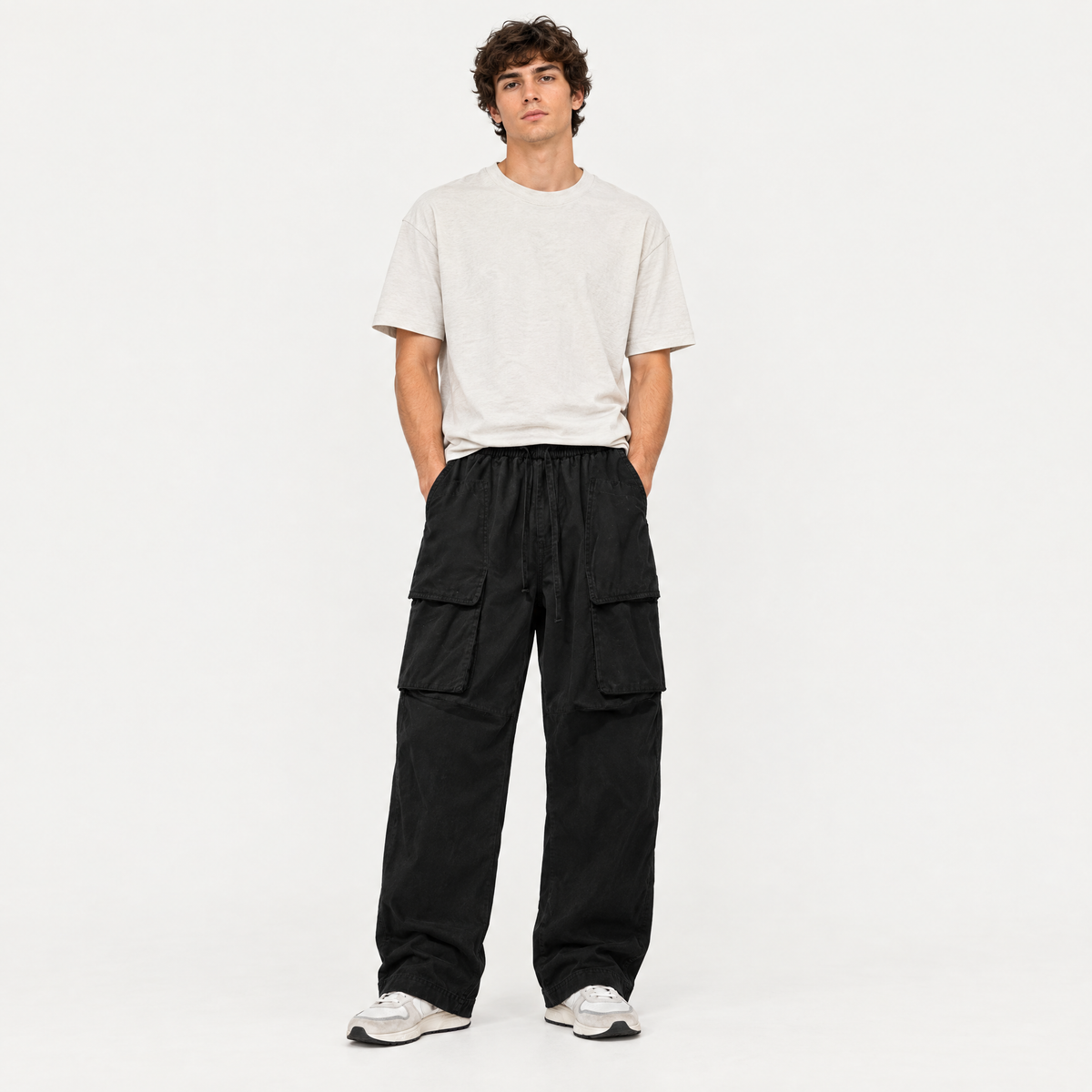 Heavyweight Washed Cargo Trousers